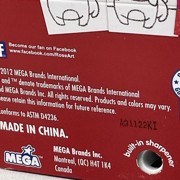 RoseArt Mega Crayon Built In Sharpener 64 Box Bright Color Discontinued Rose Art - Picture 5 of 9